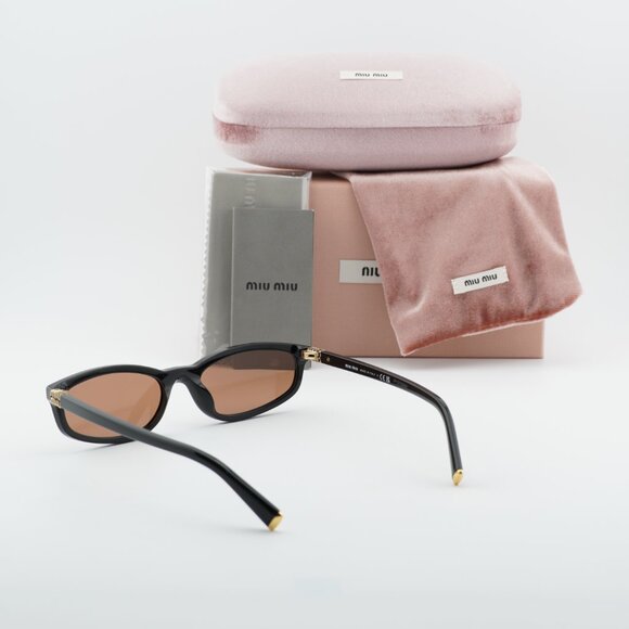 Miu Miu MUA06S 16K10I Rectangle Sunglasses – Black \\Brown main image 9